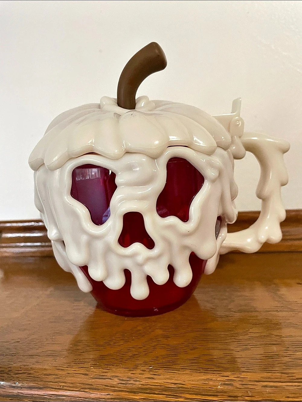 Disney Parks Poison Apple Mug White & Red